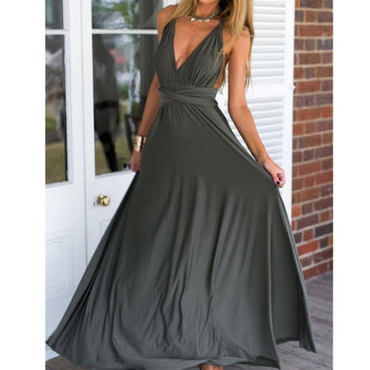 Bridesmaid Formal Multi Way Wrap Convertible Infinity Hollow Out Party Bandage Maxi Dress The Clothing Company Sydney