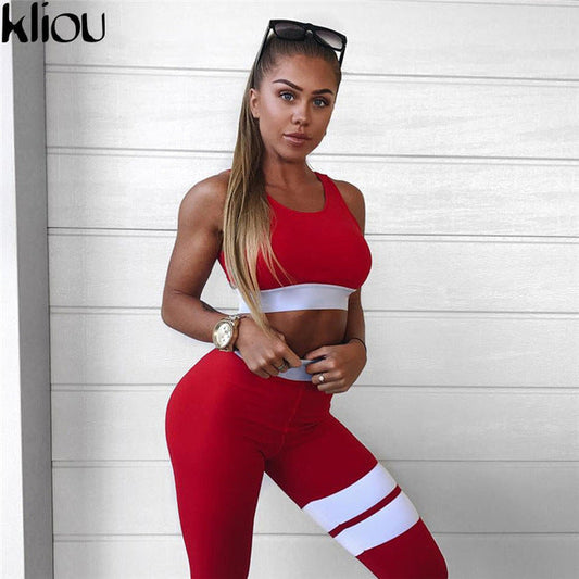 2 Piece suit crop tank striped leggings Casual Bodysuit Club outfit sporting Tracksuit Set The Clothing Company Sydney