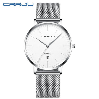 Men's Luxury Blue Waterproof Ultra Thin Date Simple Casual Quartz Watch The Clothing Company Sydney