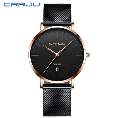 Men's Luxury Blue Waterproof Ultra Thin Date Simple Casual Quartz Watch The Clothing Company Sydney