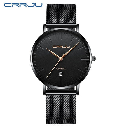 Men's Luxury Blue Waterproof Ultra Thin Date Simple Casual Quartz Watch The Clothing Company Sydney