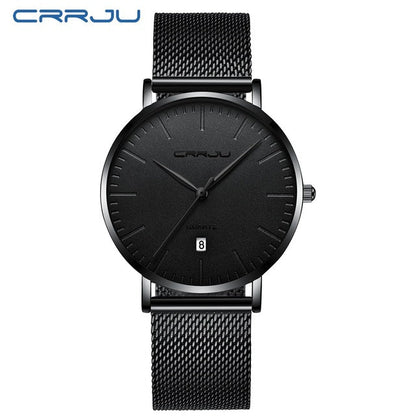 Men's Luxury Blue Waterproof Ultra Thin Date Simple Casual Quartz Watch The Clothing Company Sydney